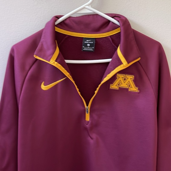 Nike Minnesota Golden Gophers Drifit Training 1/4 Zip Pullover Sz M - Picture 8 of 9